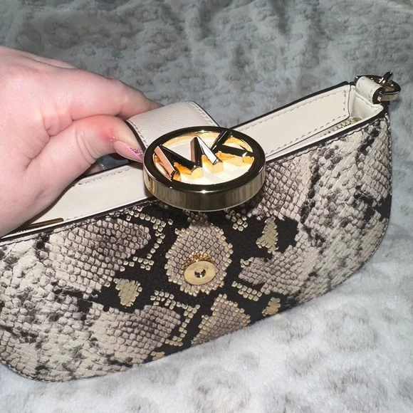 Michael Kors Carmen Snakeskin Pouchette